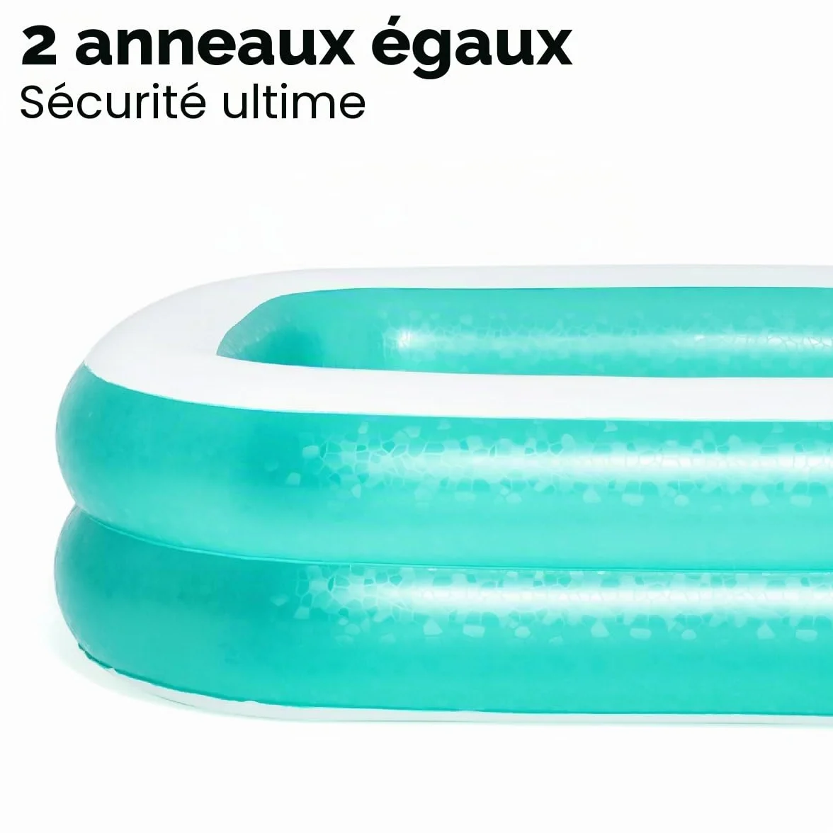 Bestway Piscine Gonflable Familiale Translucide 200x146x48 cm