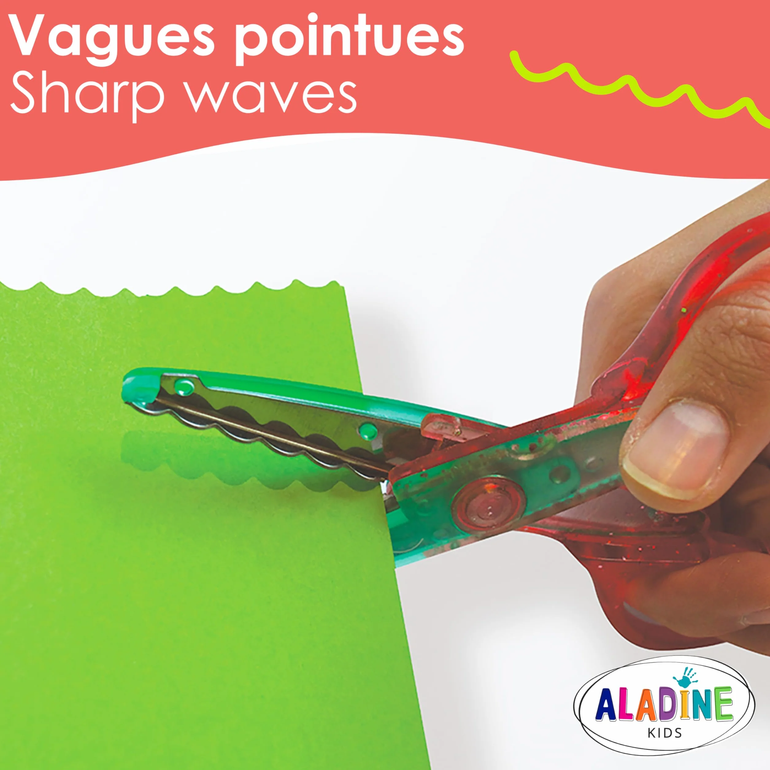 Aladine Ciseaux Cranteurs Enfant Découpe Zig Zag Vagues 3 Ans Loisirs Créatifs Scrapbooking