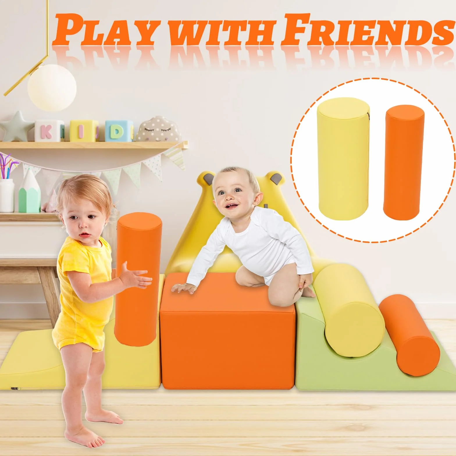 Tapis d'escalade enfant éponge blocs construction mousse jouets Montessori Soft Play cube motricité 1 an