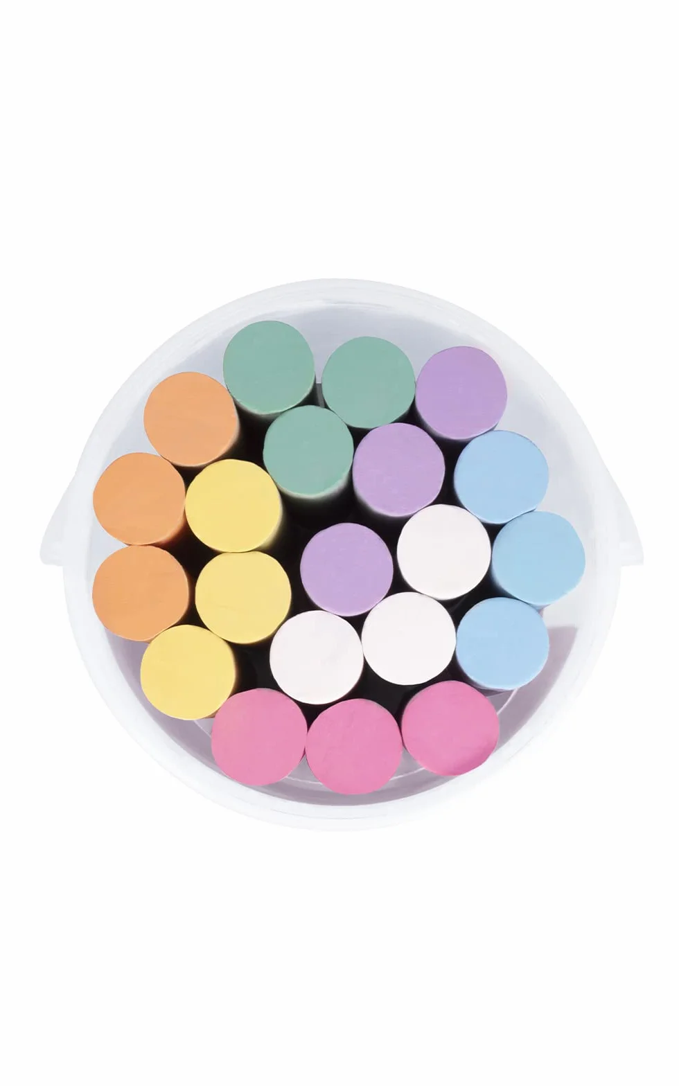 Jovi Street Chalks 21 Craies Jumbo Couleurs Assorties pour Dessiner sur le Sol Facile à Enlever avec l'Eau