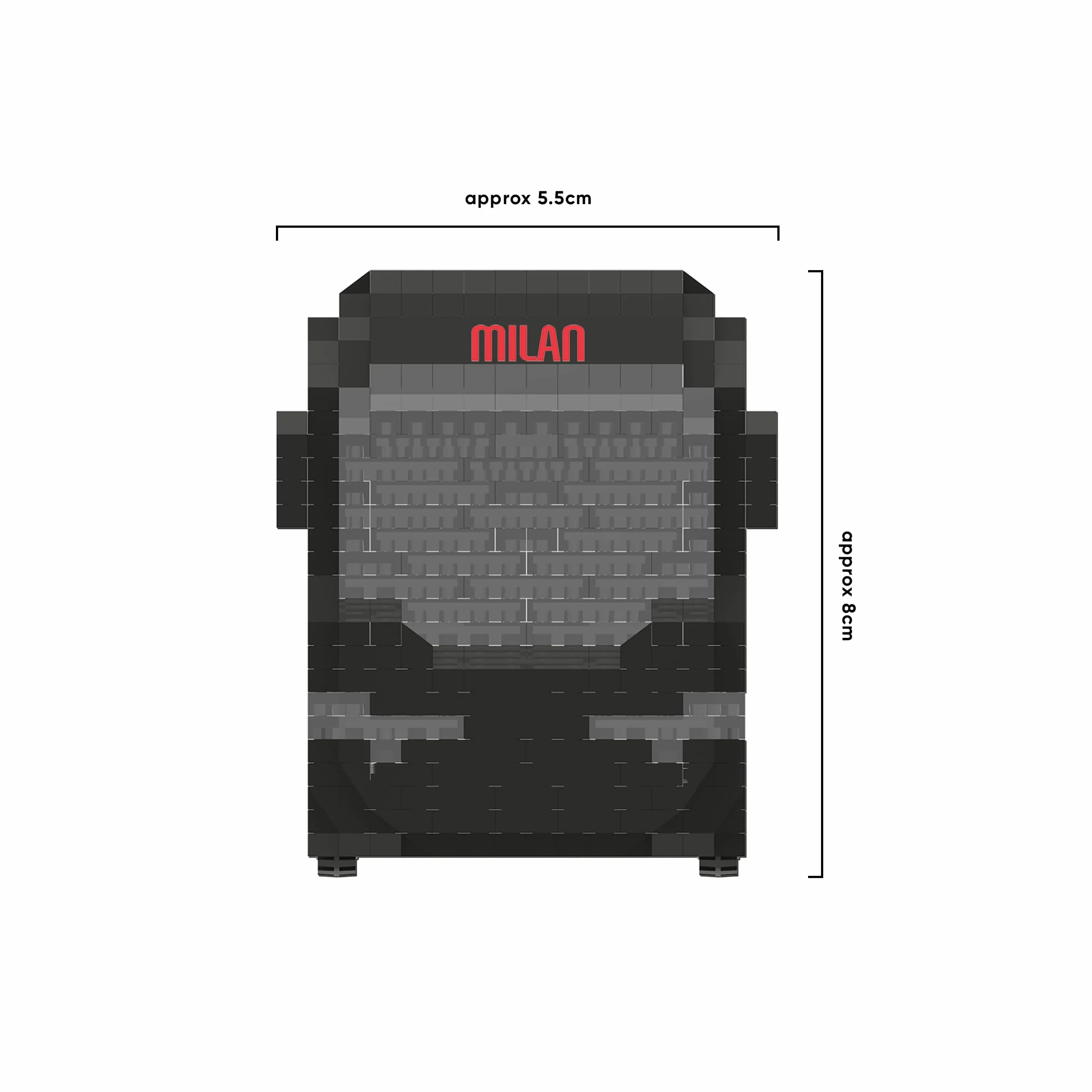 AC Milan BRXLZ 3D Bricks Bus d'équipe de Football Jouet de Construction Modèle