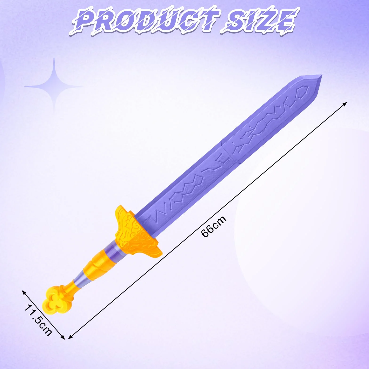 Épée de Cosplay 26cm Violet Accessoire Halloween Carnaval