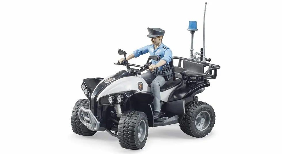Bruder 63011 Police Quad avec Lumière et Accessoires