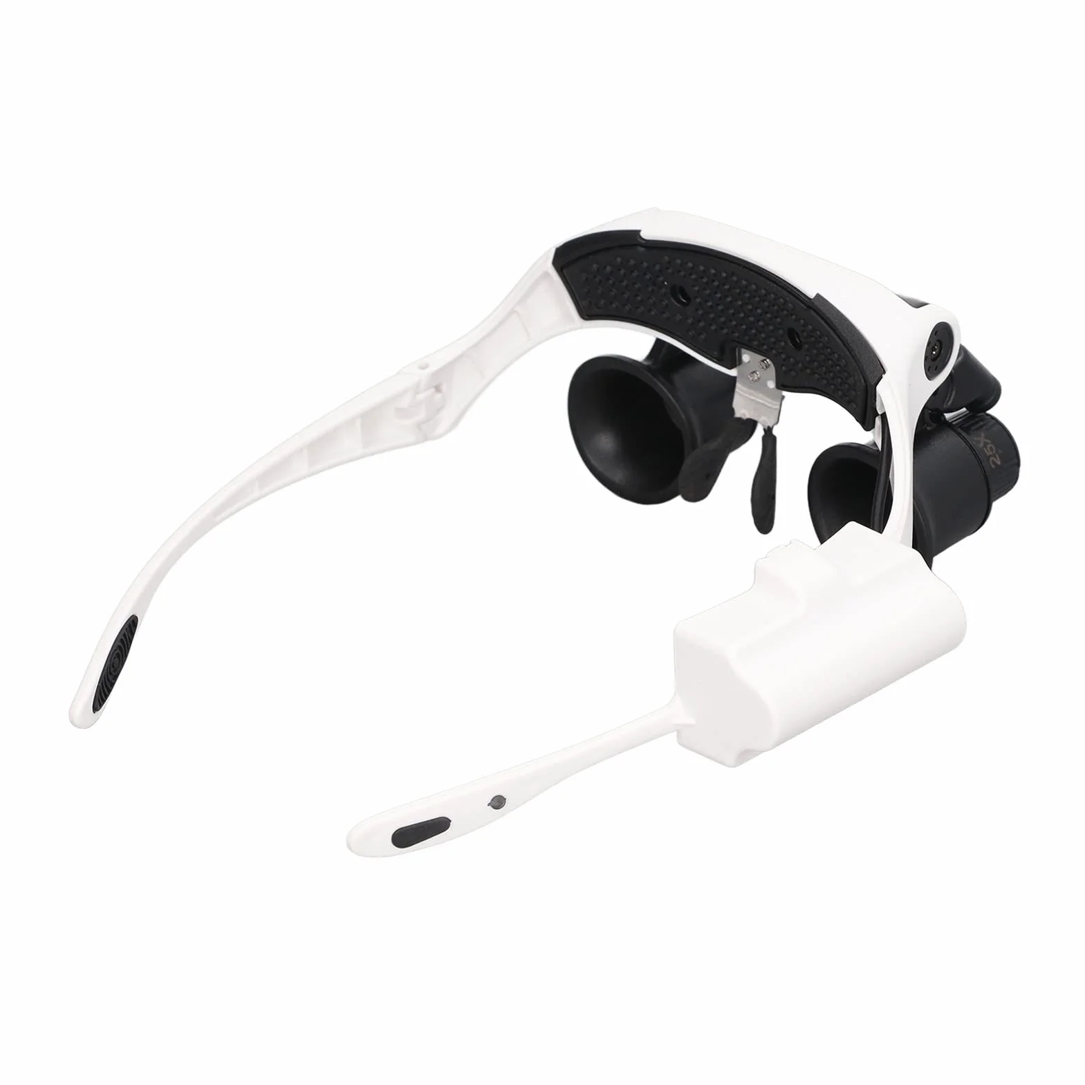 Loupe binoculaire 10x 15x 20x 25x avec lumière LED, Mains Libres, bandeau réglable pour réparation de montres