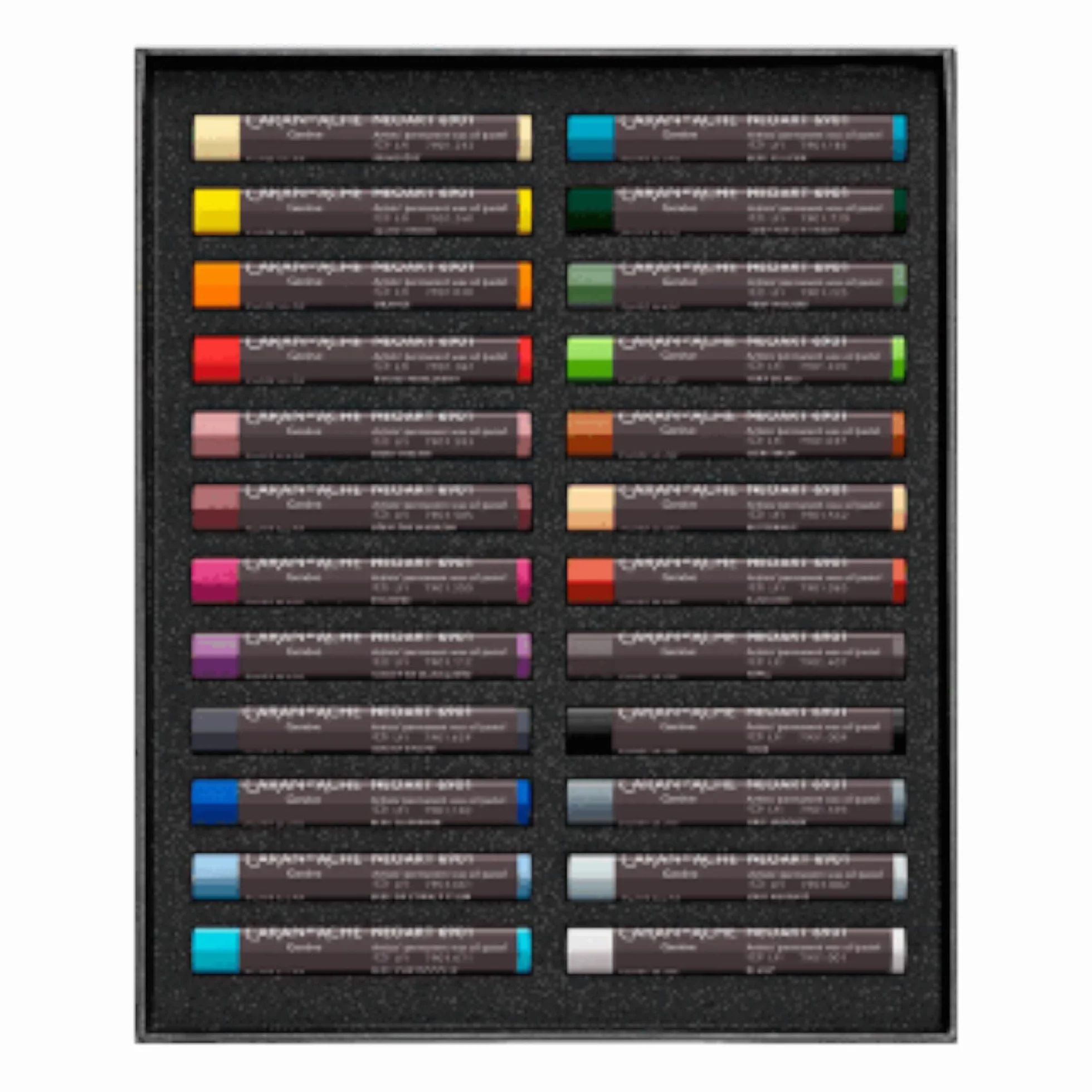 CARAN D'ACHE Neopastel Lot de 24 pastels à l'huile étui métal Fabriqué en Suisse