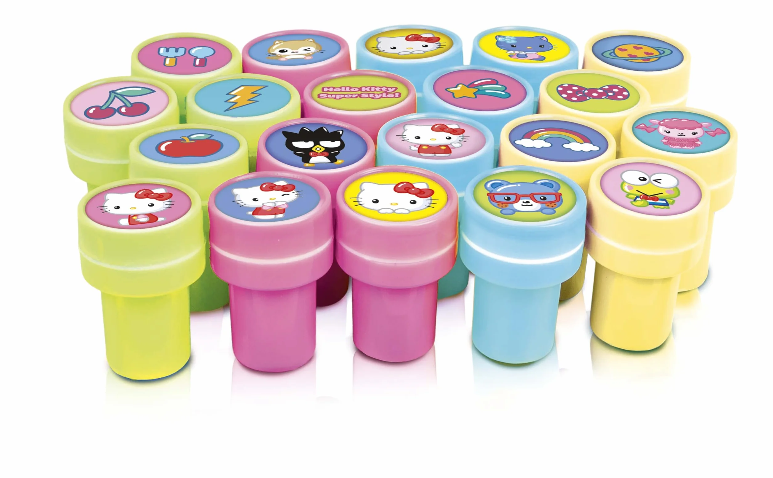 CRAZE HELLO KITTY Set de tampon encreur Enfant - 20 tampons avec bloc de papier, encre lavable