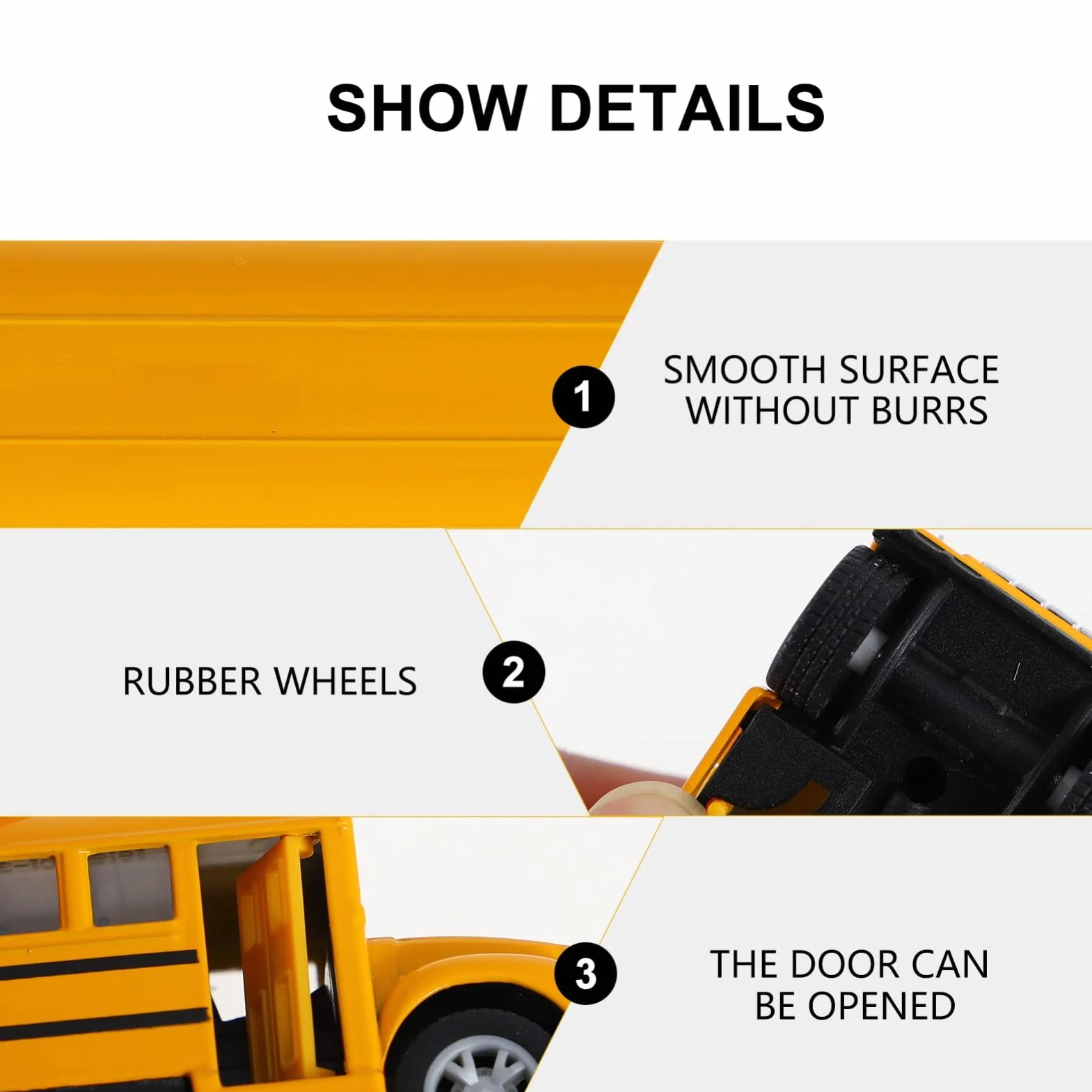 TOYANDONA Modèle de bus scolaire Jaune Orange 13 x 4 cm