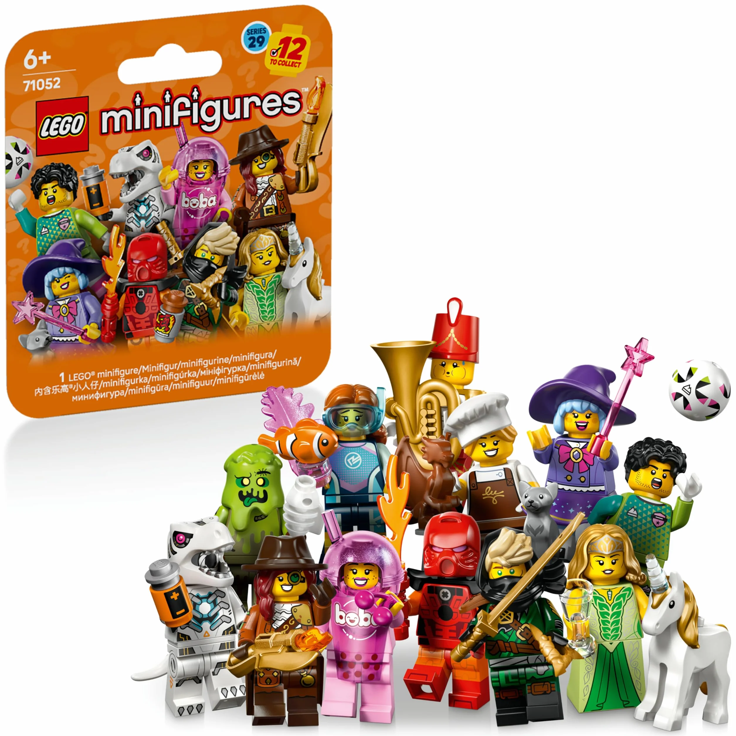 LEGO Minifigures Série 29 Boîte Mystère 71052 12 Jouets Collector Figurines Gardien de But Elfe Licorne Cadeau Enfant 6 Ans