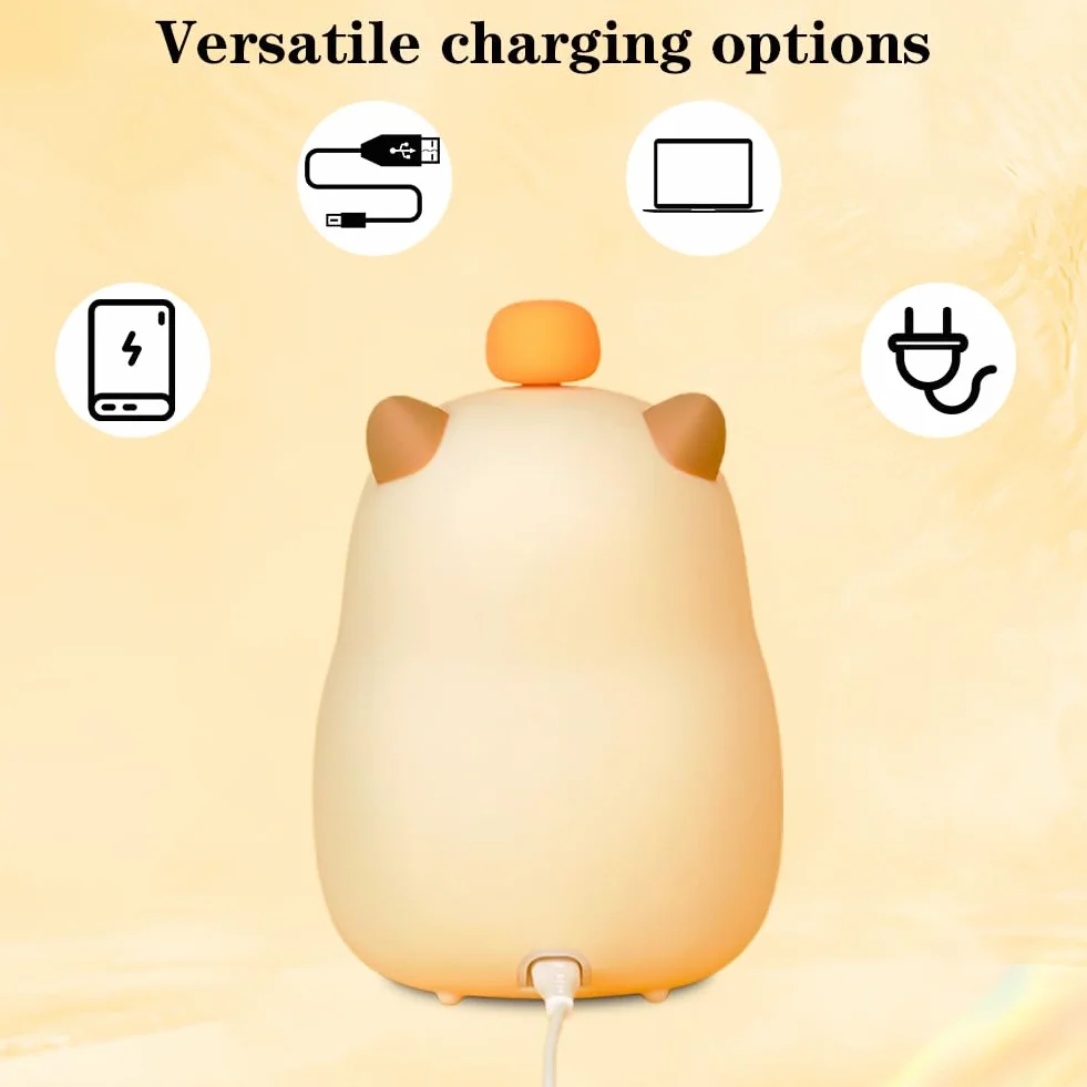 Capybara Veilleuse Réveil de Chevet Silicone Rechargeable Enfants