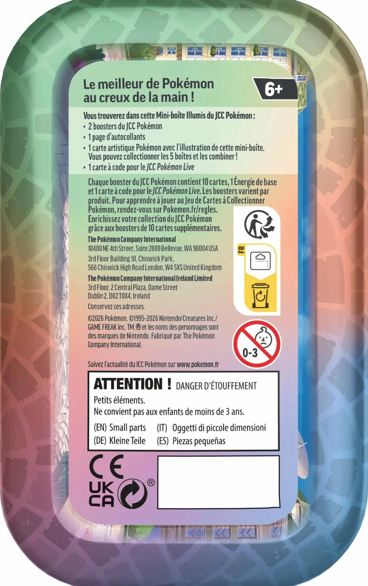 Pokémon Mini-boîte Illumis Aligatueur Rozbouton 2 boosters Carte Artistique Autocollants