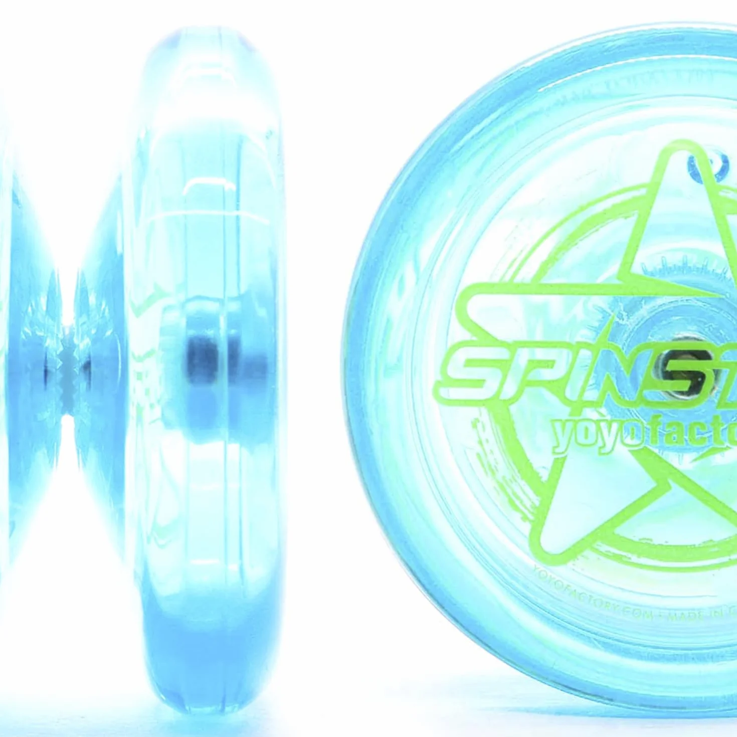 YoyoFactory SPINSTAR Yo-Yo Bleu pour Débutants avec Ficelle et Instructions