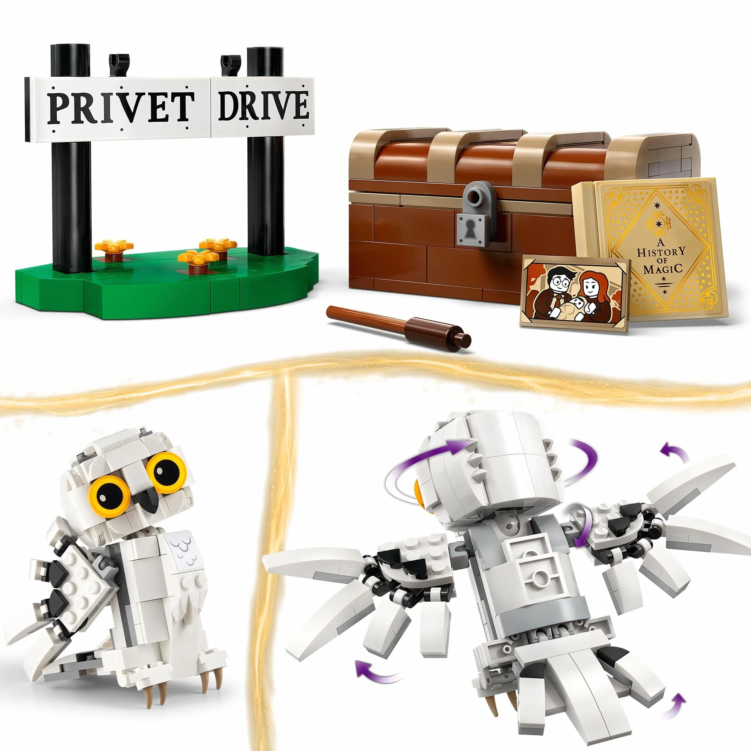 LEGO Harry Potter 76425 Hedwige au 4 Privet Drive Jouet de Construction pour Enfants Figurine de Chouette Cadeau dès 7 Ans