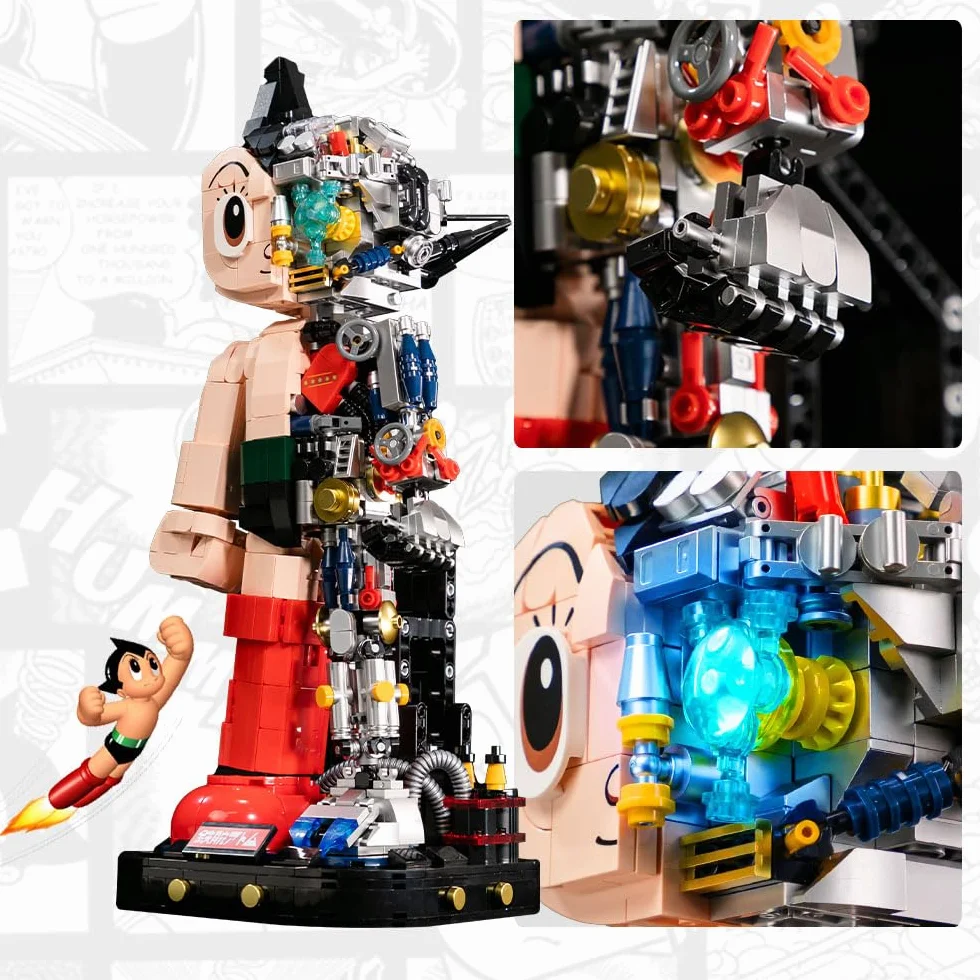 PANTASY Astro Boy Set de construction Anime détaillé design semi-mécanique figurine décorative pièce d'exposition
