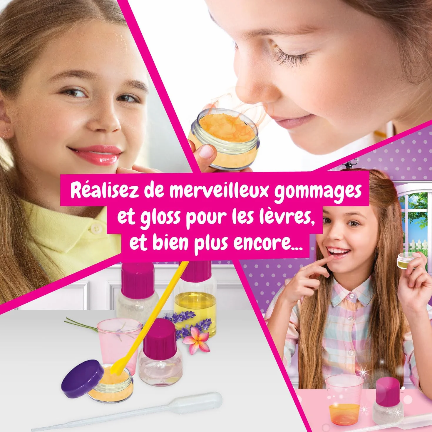 Science4you Barbie Mini Kit de Brillant à Lèvres – Fabriquez vos Propres Gloss et Gommage, 8 Contenus de Beauté pour Enfants, Cadeau Original Filles 6+