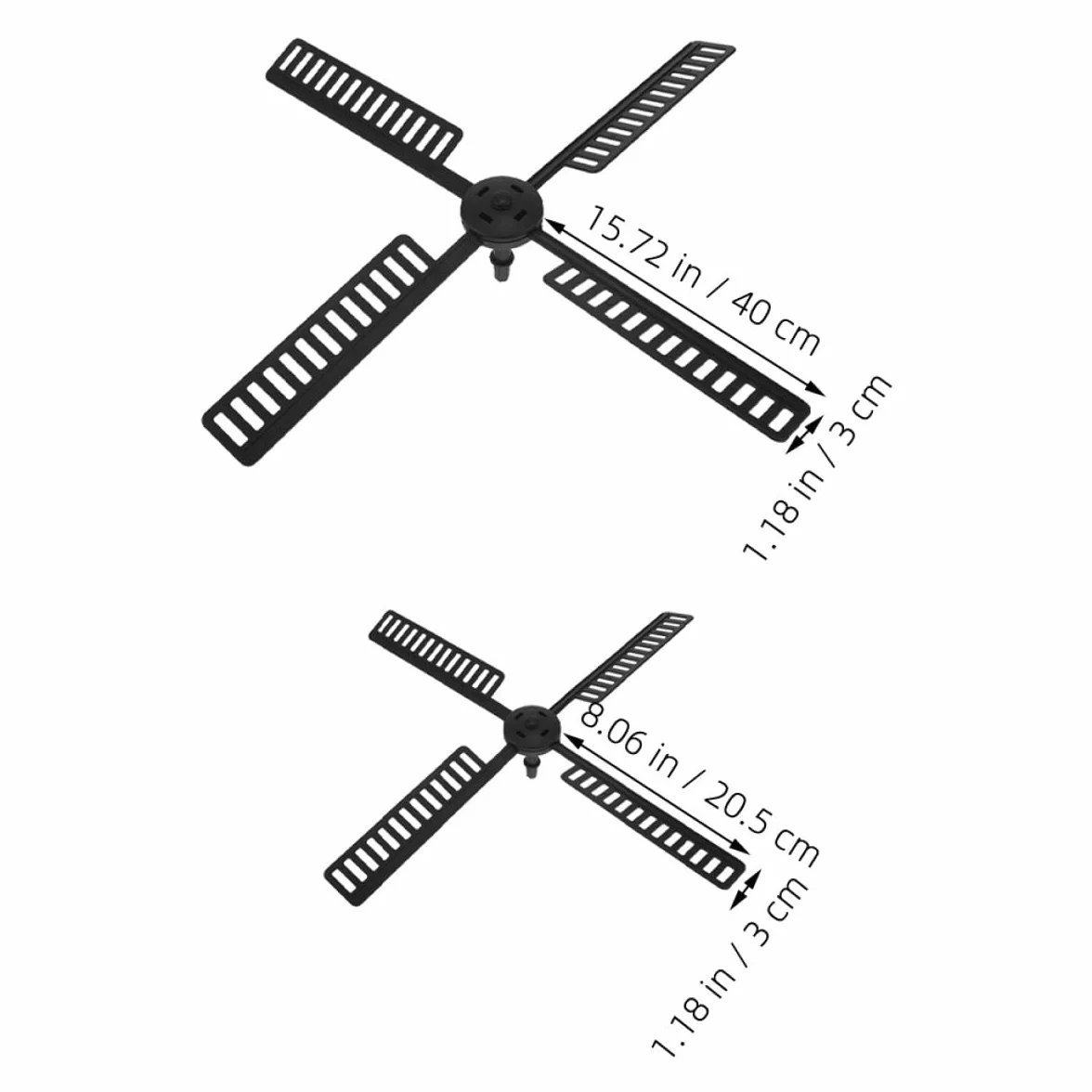 Pales D'hélice en Résine Noire pour Moulin à Vent de Jardin, 4 Pièces, Accessoires de Décoration Extérieure