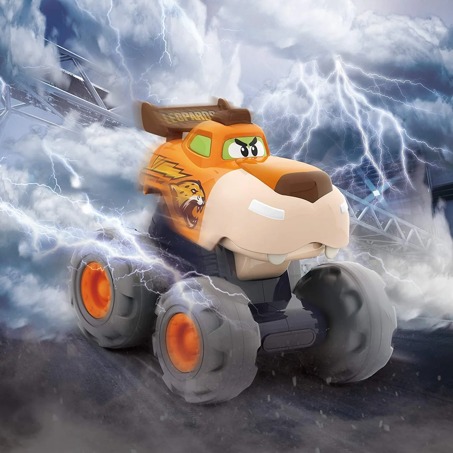 HOLA Lot de 3 Voiture Jouet Bebe 1 an Garcon, Friction Pull Back Monster Truck Animaux