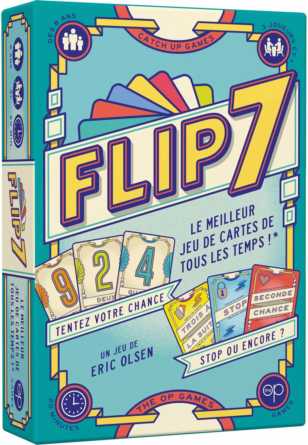 Catch Up Games Flip 7 Version Française Jeu de Cartes 3-6 Joueurs 8 Ans et Plus Règles Simples
