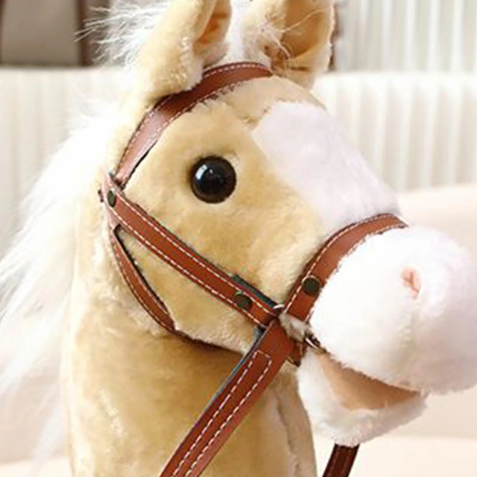 Cheval en Bâton en Bois pour Jeu d'Imitation Équestre | Jouet pour Enfants Intérieur Extérieur