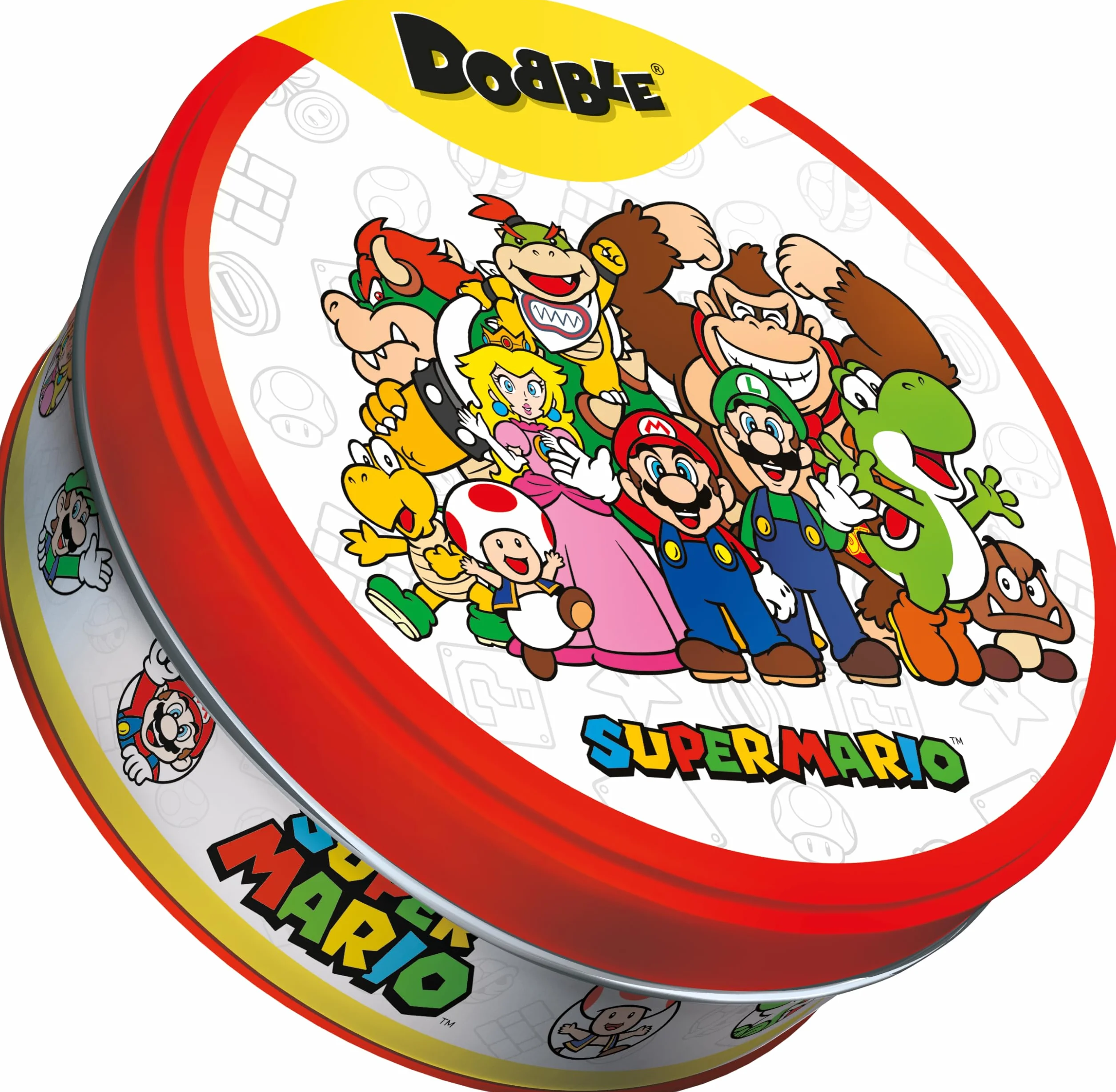 Asmodee DOBBLE Super Mario Jeu de Société Rapidité Observation Cartes Familial Enfants 6 Ans Boite Métal Multilingue