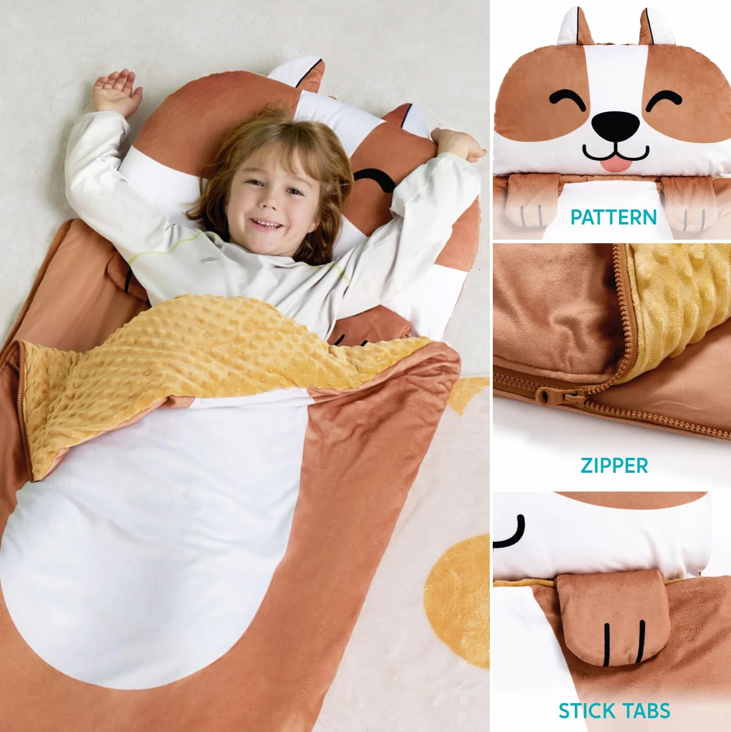Joiedomi Sac de Couchage Enfant Tapis Enroulable Maternelle 3-7 Ans