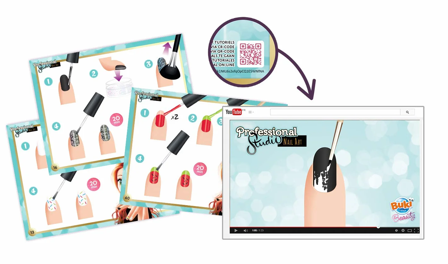 Buki 5404 Professional Studio Nail Art 30 cm × 15 cm × 30 cm