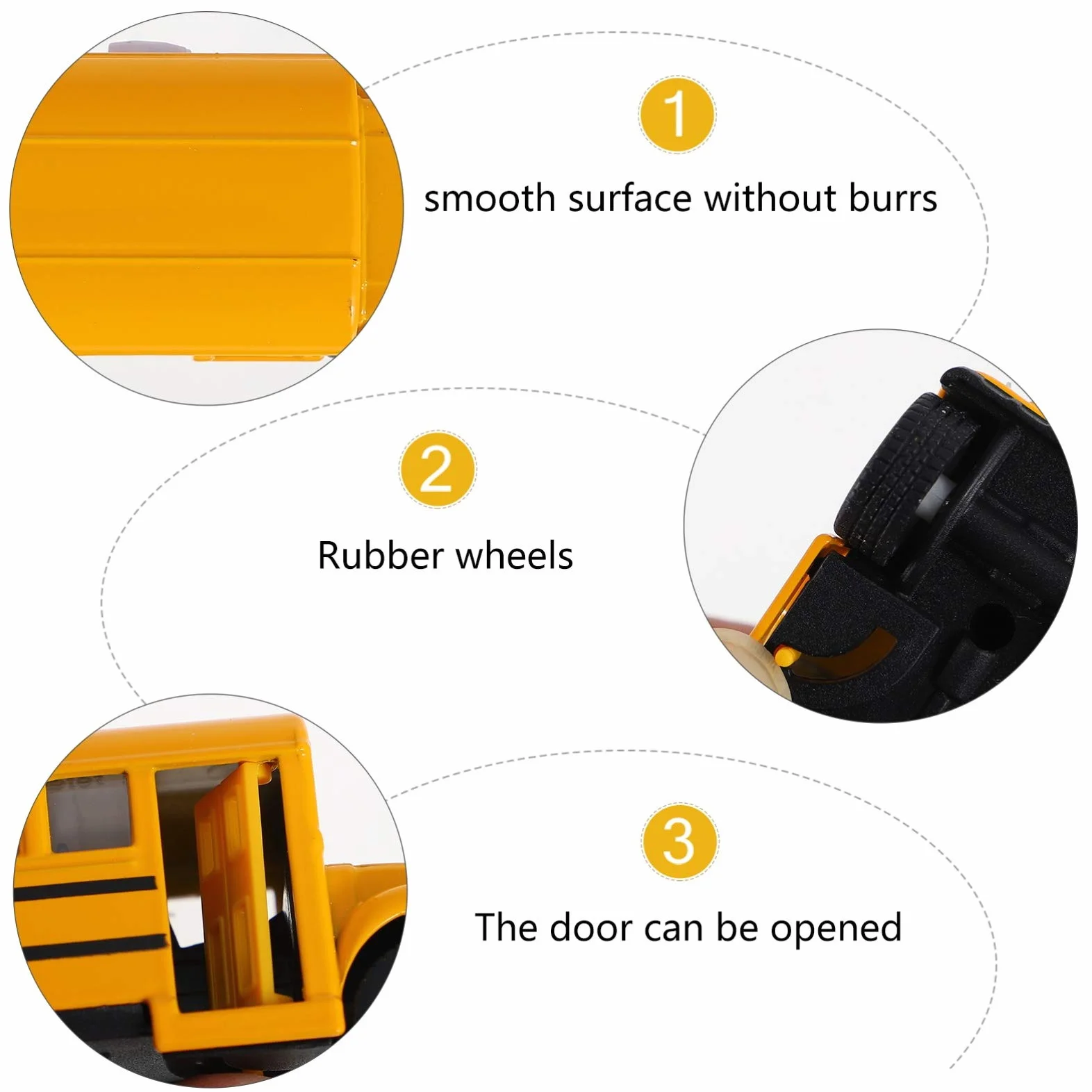 TOYANDONA Modèle de bus scolaire Jaune Orange 13 x 4 cm