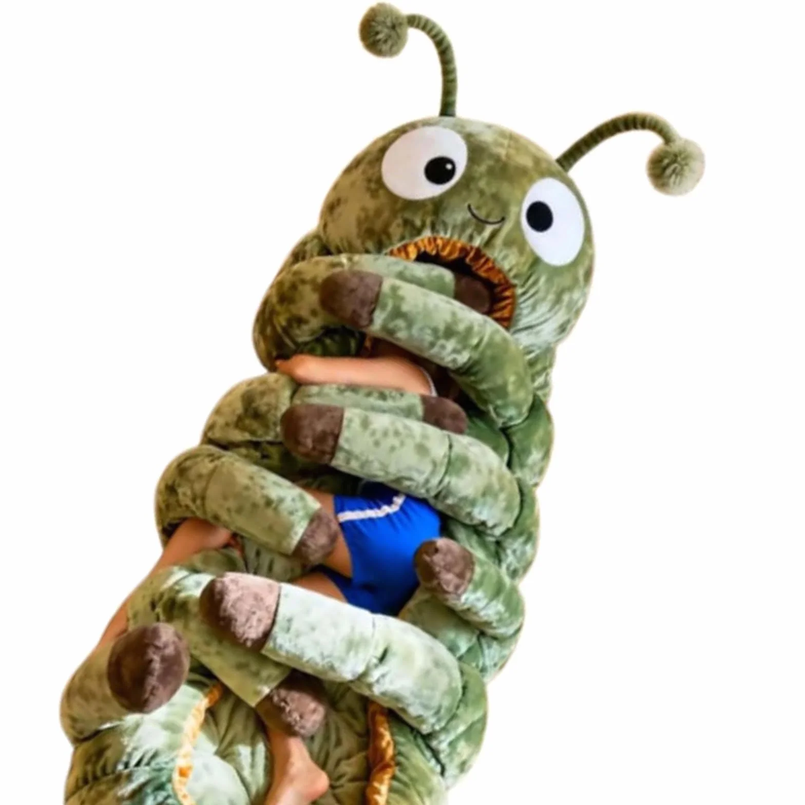 Sacs de Couchage Caterpillar Cocon en Peluche Léger Portable Multifonction