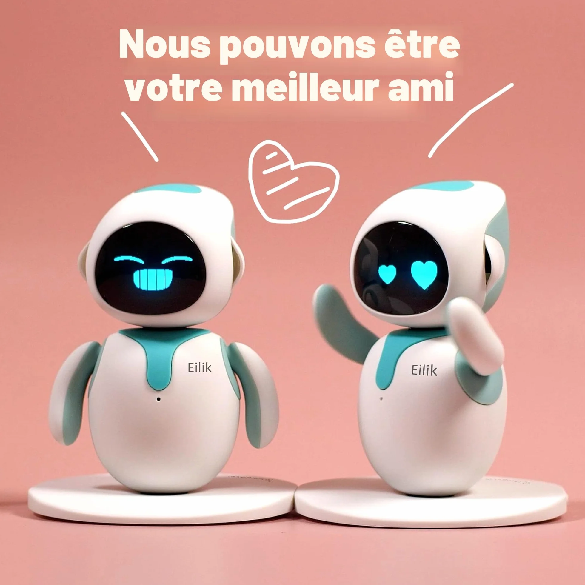 Eilik Bleu Robot de Compagnie Interactif Enfants Adultes avec Mises À Jour Constantes
