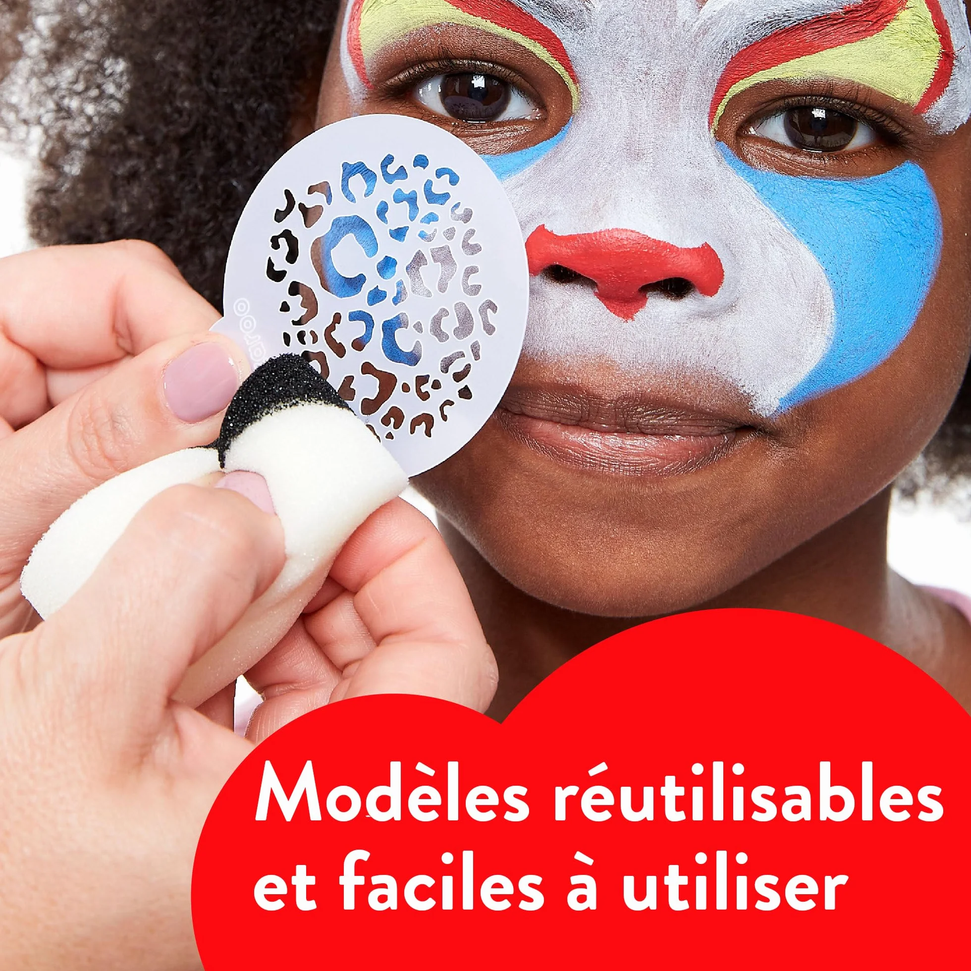 Snazaroo Animal World Palette de peinture visage 8 couleurs à base d'eau lavable