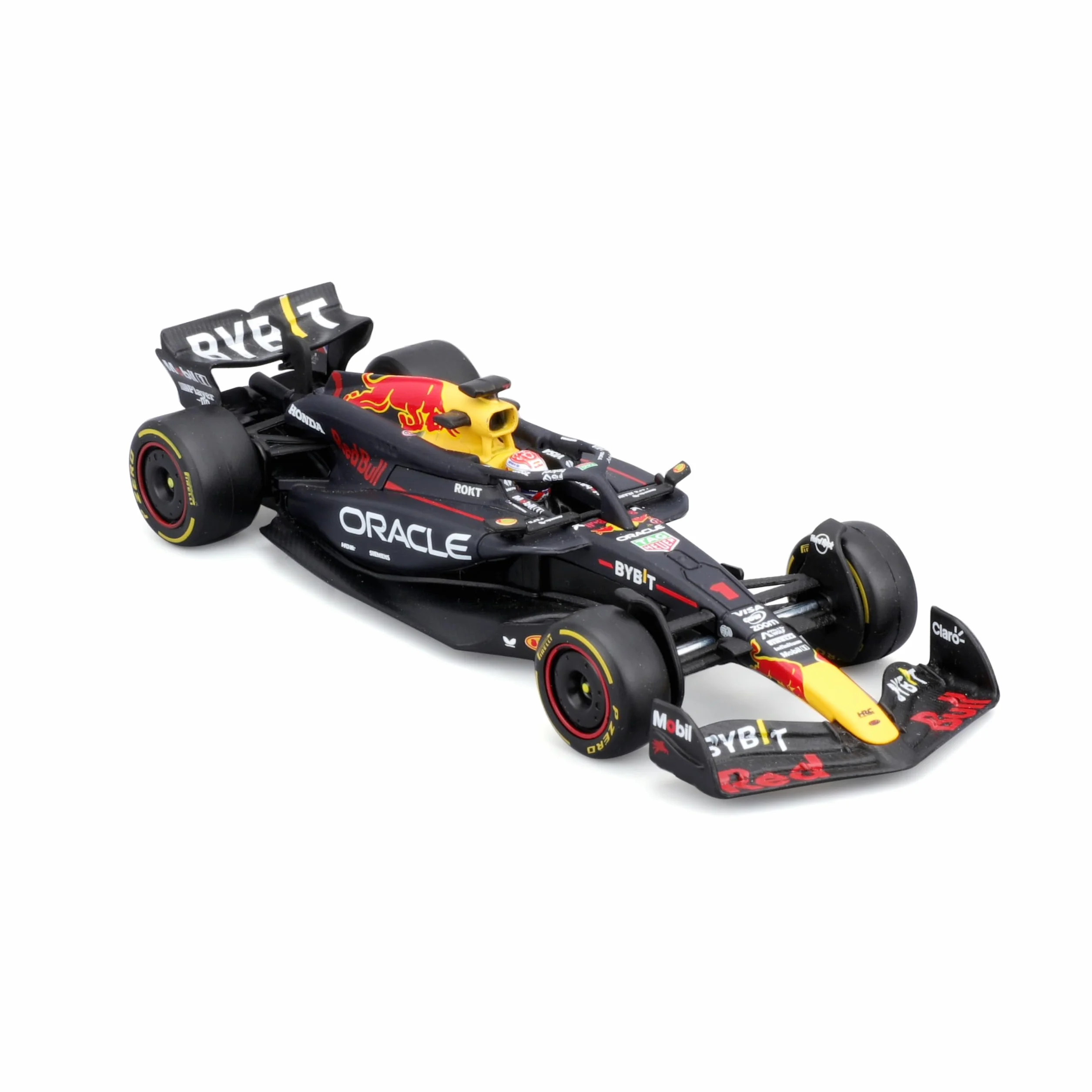Bburago F1 Red Bull Racing RB20 n°1 Verstappen 1:43 modèle réduit avec casque et vitrine 2024