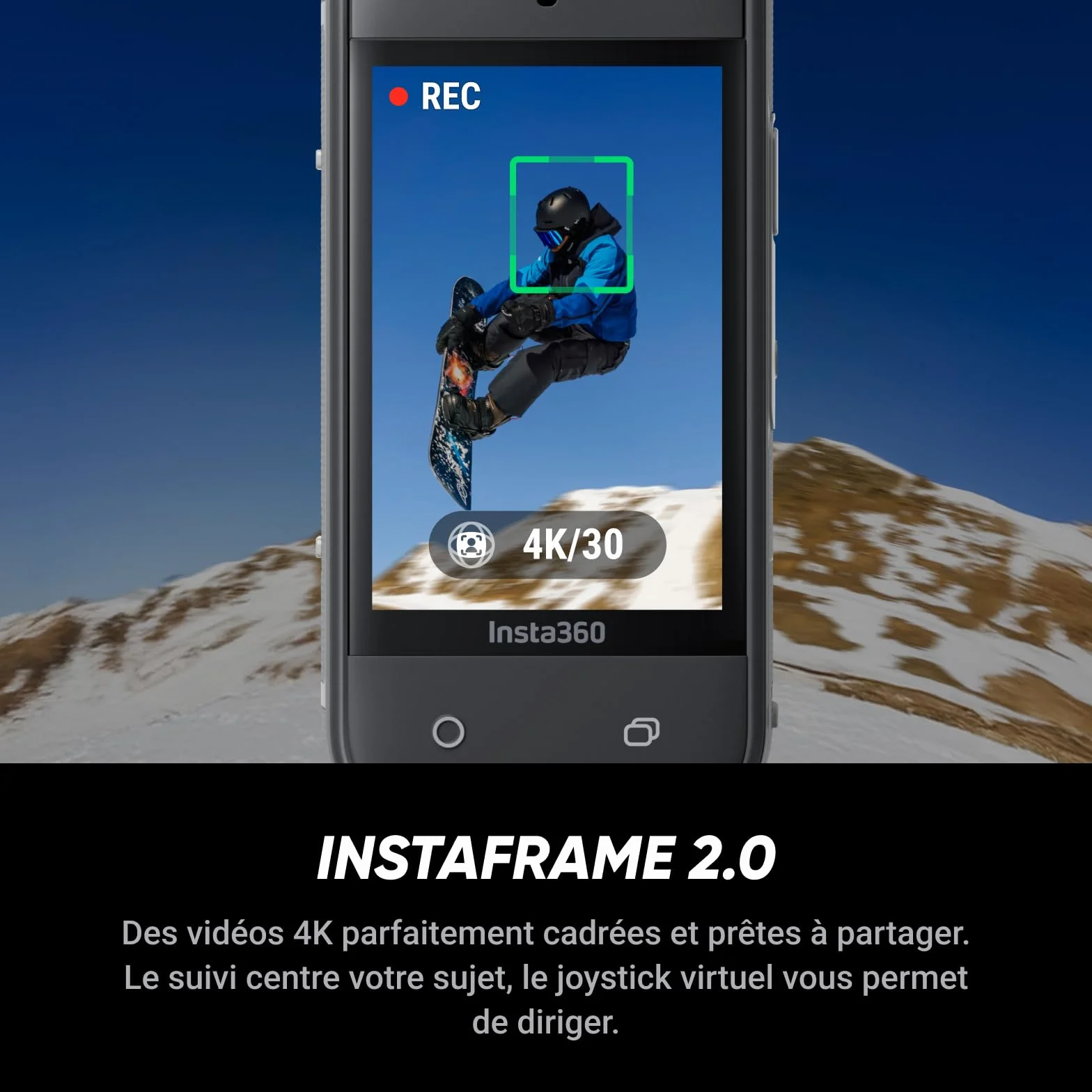 Insta360 X5 Caméra 360 8K, Perche Invisible, Étanche, pour Moto Sport Voyage