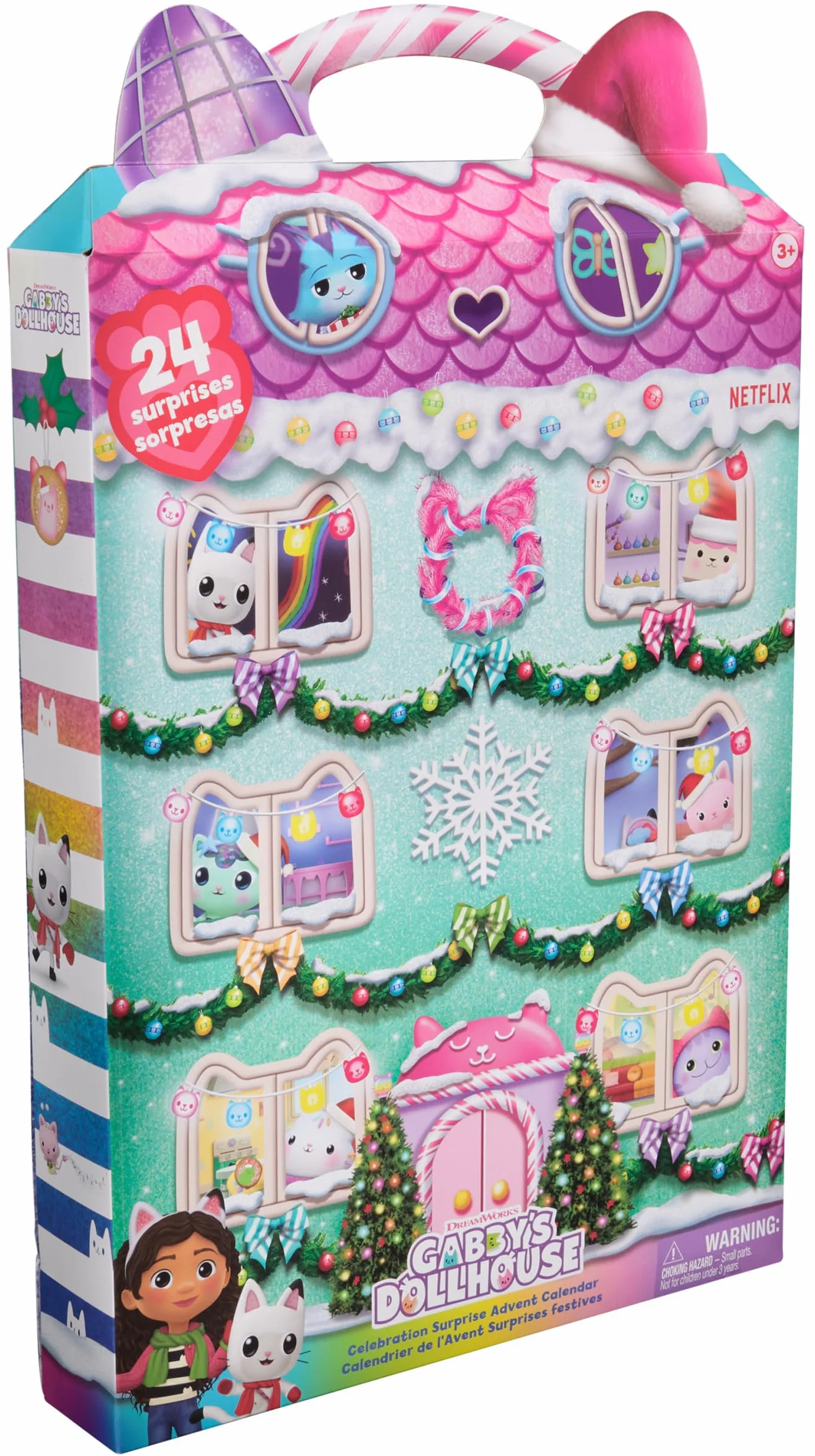 Gabby et la Maison Magique Calendrier de l’Avent 2024 Noël 24 Surprises Figurines Accessoires Jouet Enfant 3 Ans+