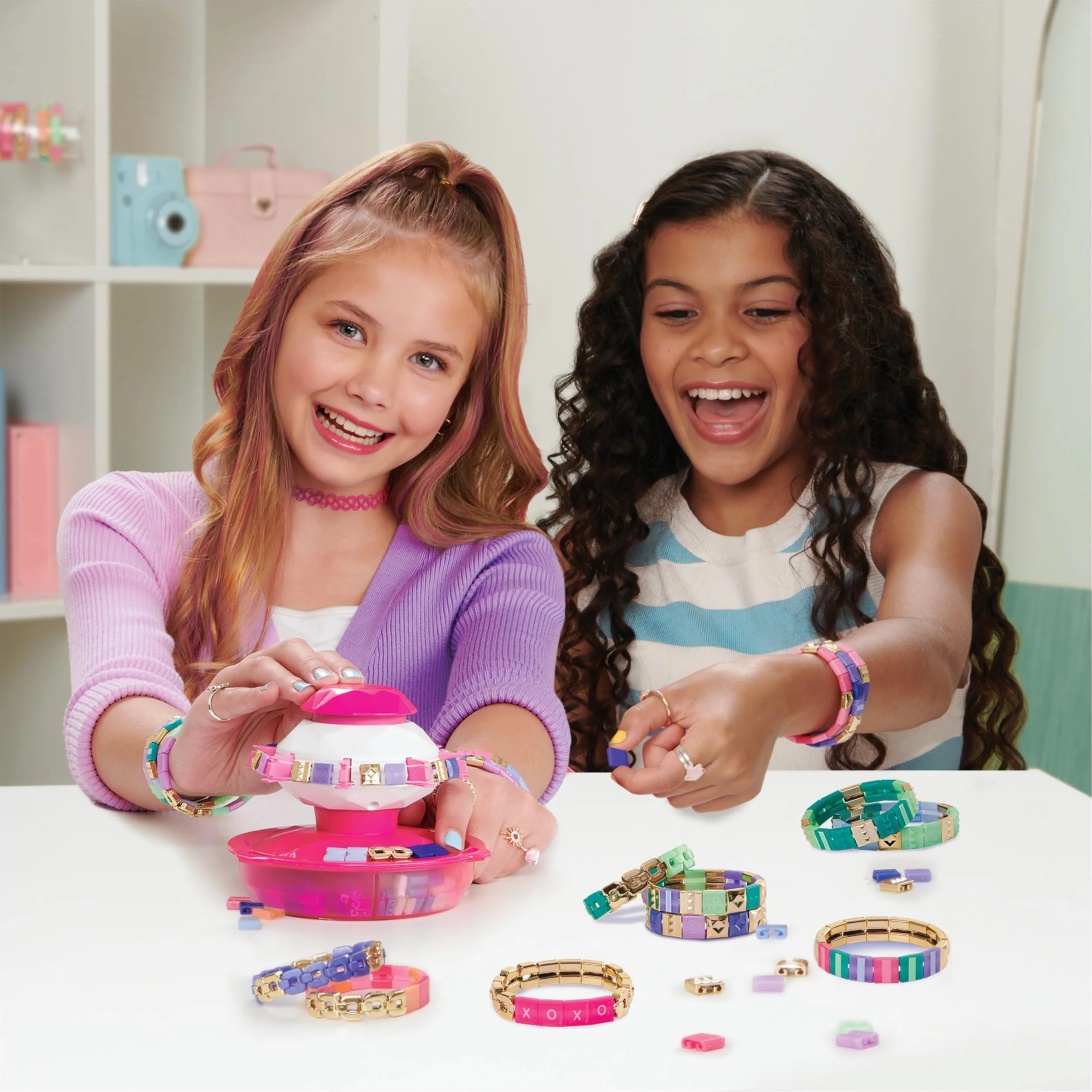 COOLMAKER Pop Style Machine Kit Bracelet Création Bracelets Amitié Tendance Fun Facile Jouet Enfant 7 Ans+