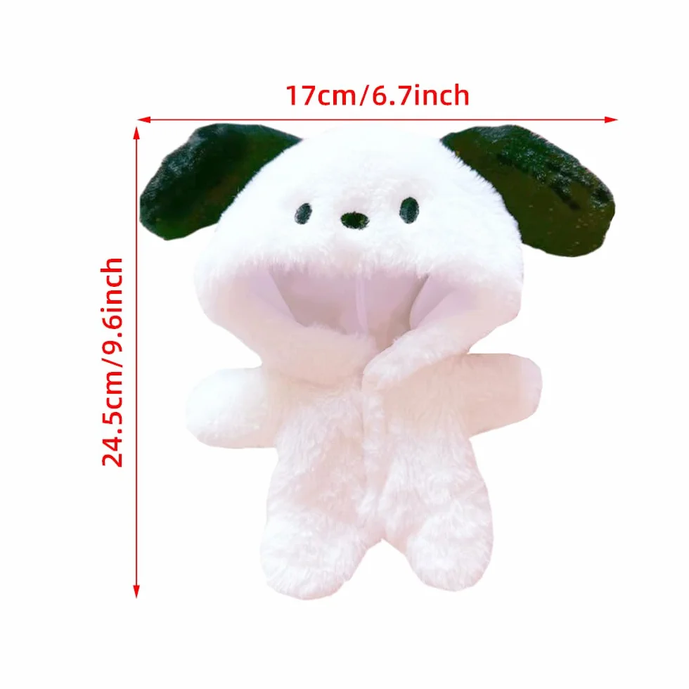 niannyyhouse Body blanc en peluche douce 20 cm pour poupée chiot