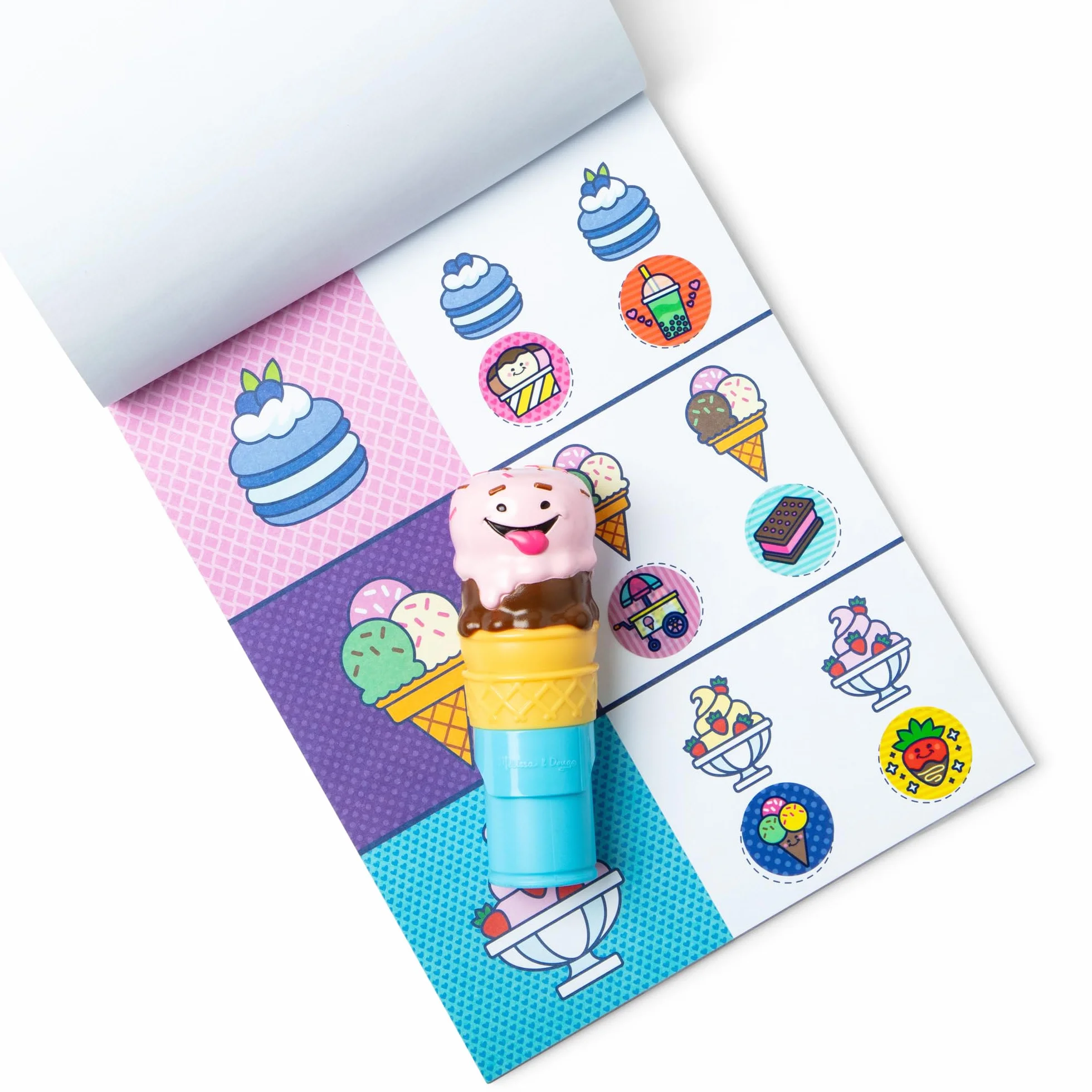 Melissa & Doug Sticker Wow Tamponneuse Crème Glacée Bloc D’Activités 500 Autocollants Activité Manuelle Enfant 3 Ans+