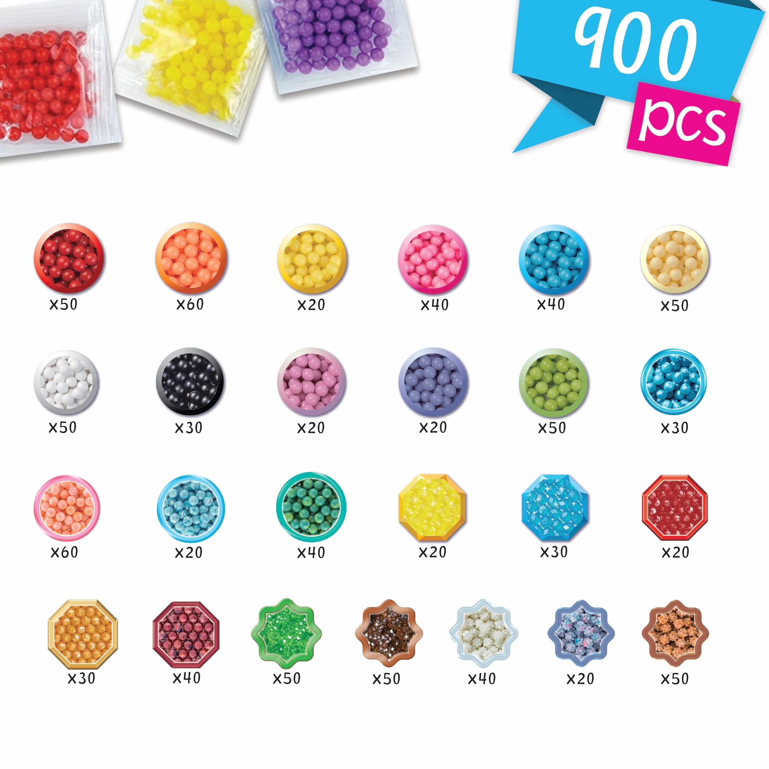 Aquabeads L'atelier d'initiation Kit de Loisirs créatifs Coffret de Perles Qui collent avec de l'eau Jouet Enfant 4 Ans 35087