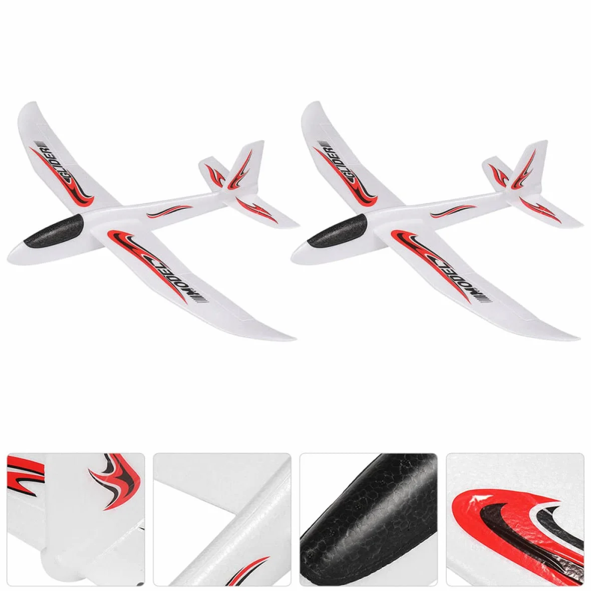 LIOOBO Avions Jouets en Mousse Planeurs à Lancer Main Lot de 2 99 Cm Amélioration Coordination Œil-Main