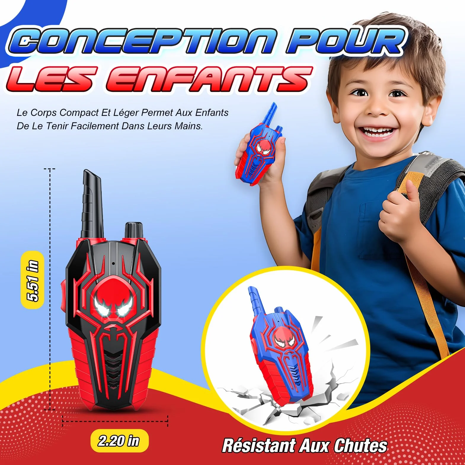 Talkie Walkie Jouet Enfant 3-12 Ans Garcon Cadeau Anniversaire Jeux d'extérieur