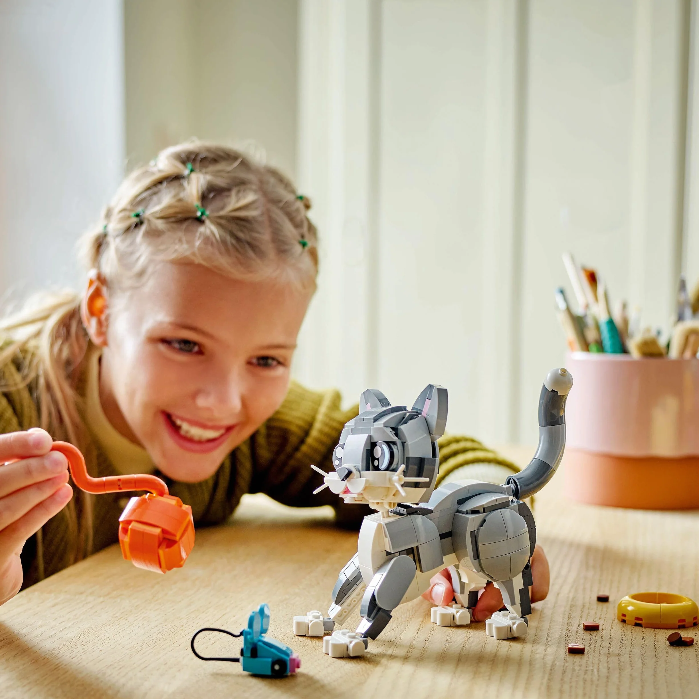 LEGO Creator 3-en-1 Le Chat Joueur 31163 Figurine Animal Transformable Chien Pigeon Cadeau Enfant 8 Ans