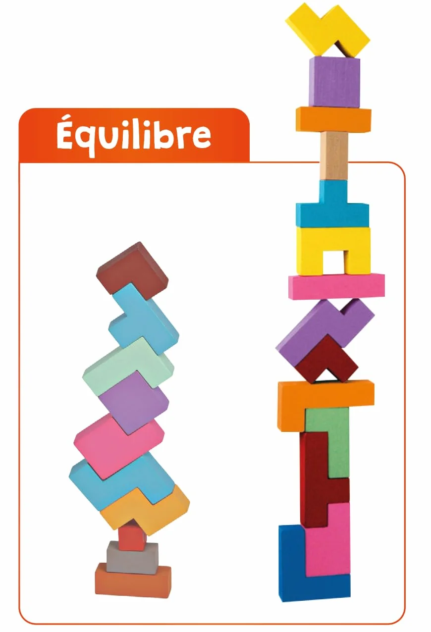 GIGAMIC Gagne Ton Papa Jeu de société Casse-tête évolutif Bois dès 3 Ans Jeu de réflexion logique et géométrie pour Enfant