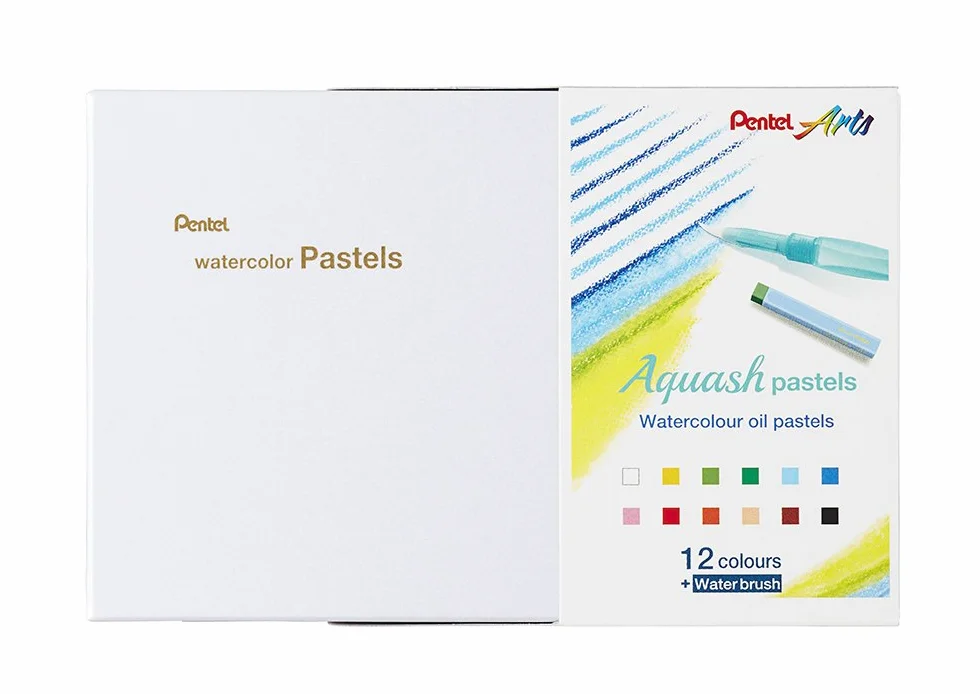 Pentel Aquash Slim Watercolour Kit with Oil Pastel