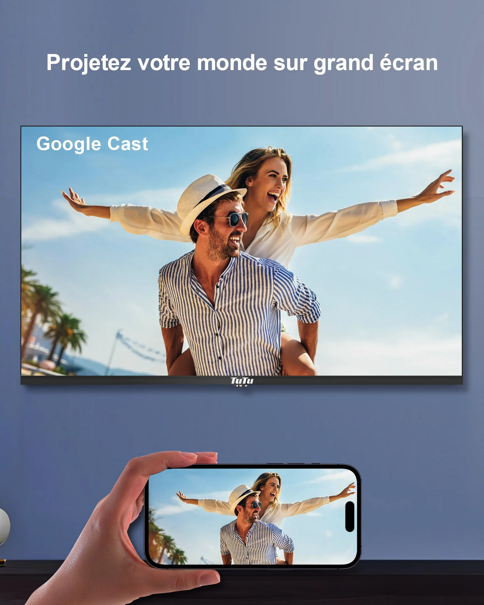 TuTu TUG32HQ1C Smart TV 32 Pouces (80 cm) Google TV WiFi Bluetooth Triple Tuner DVB-C/S2/T2