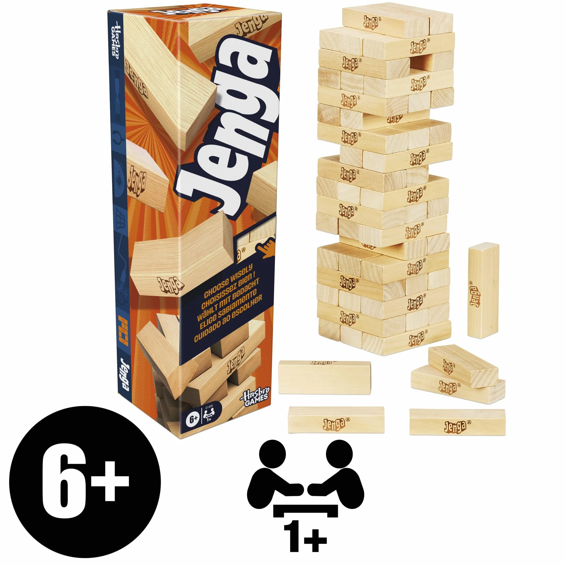 Hasbro Jenga 2025 Jeu Officiel Plus de Façons de Jouer