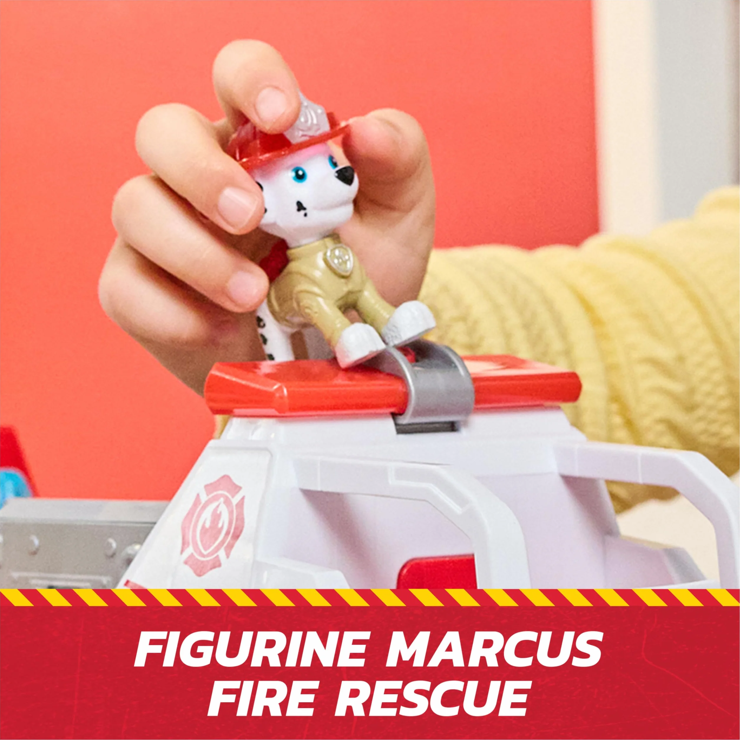 Paw Patrol Pat Patrouille Camion De Pompiers Fire Rescue Voiture Figurine Marcus Effets Sonores Lumineux Jouet Enfant 3 Ans