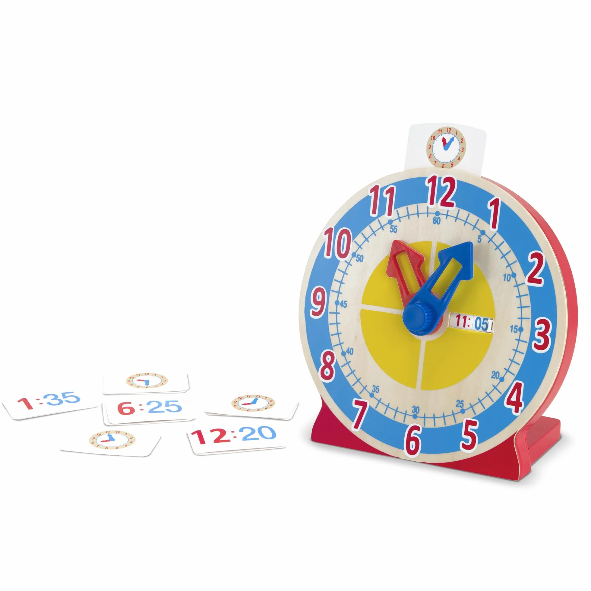 Melissa & Doug Horloge Tourne Et Dis L'Heure Jeu Éducatif Montessori Jouet en Bois Cadeau Enfant 4 Ans+