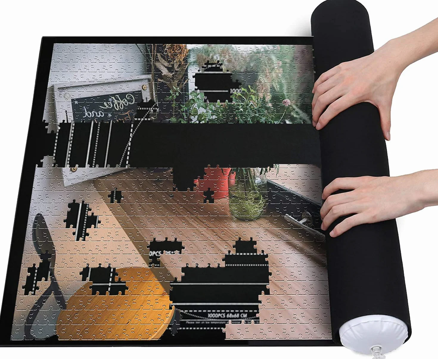 Tapis Puzzle Enroulable 2000 Pièces 80 x 120 cm avec 4 Trieur pour Adultes et Enfants