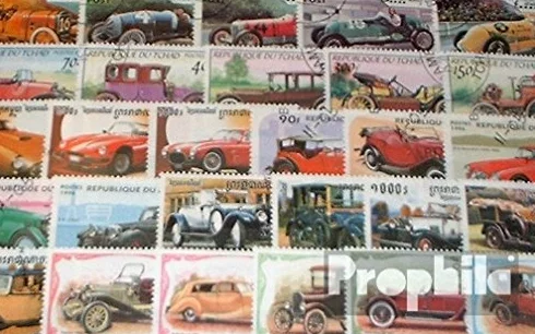 Motives 100 Divers Oldtimer Voitures Timbres