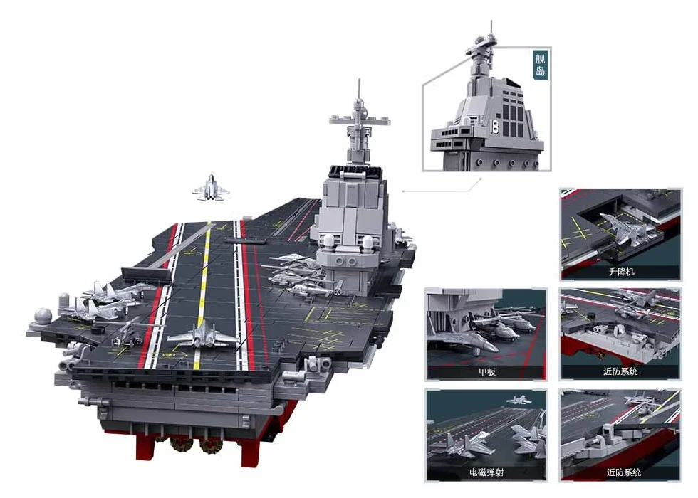 Sluban Fujian M38-B1188 Porte-avions échelle 1:450 1312 pièces