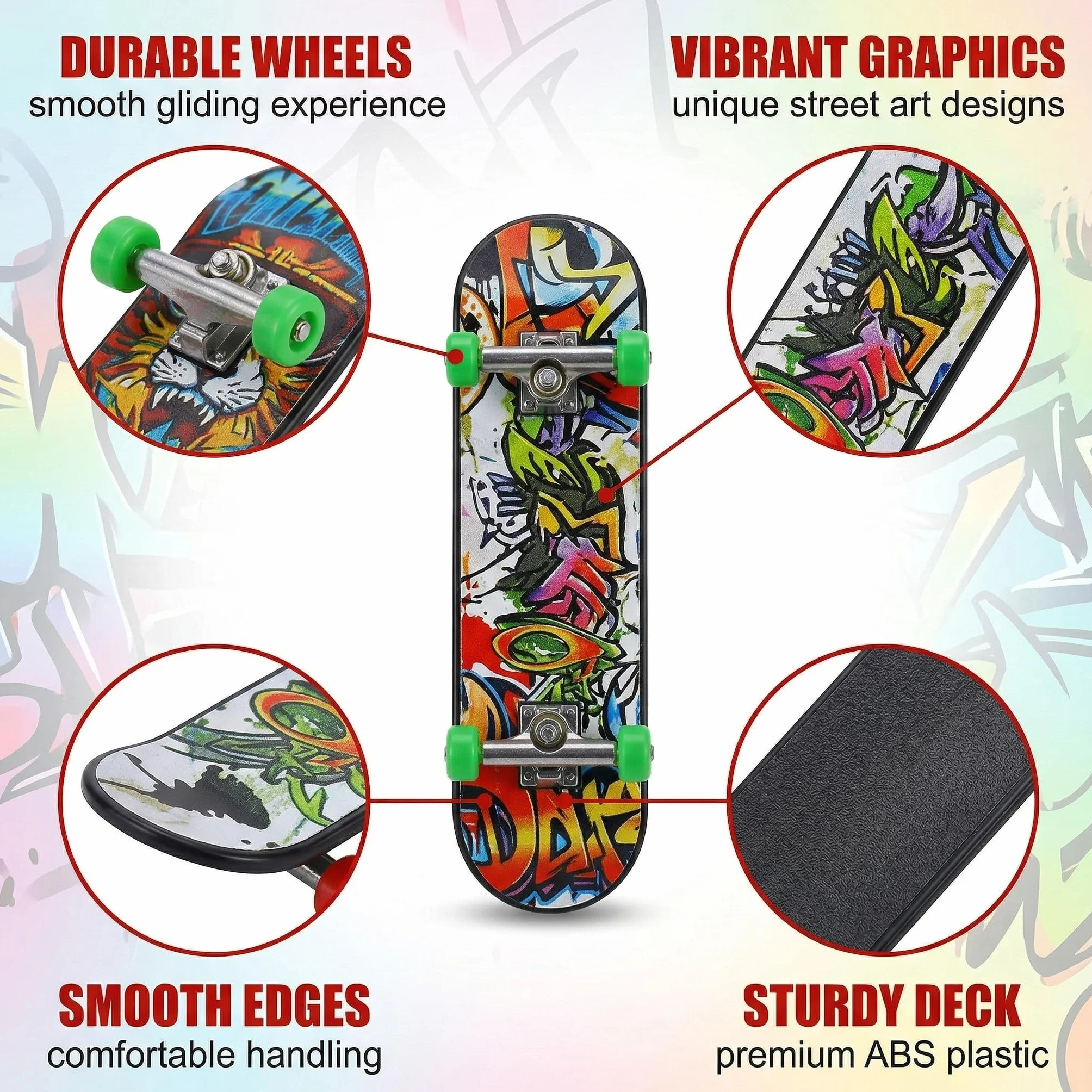 Lot de 30 Planches à Doigts Mini Skateboards, Jouet Finger Skate pour Enfants