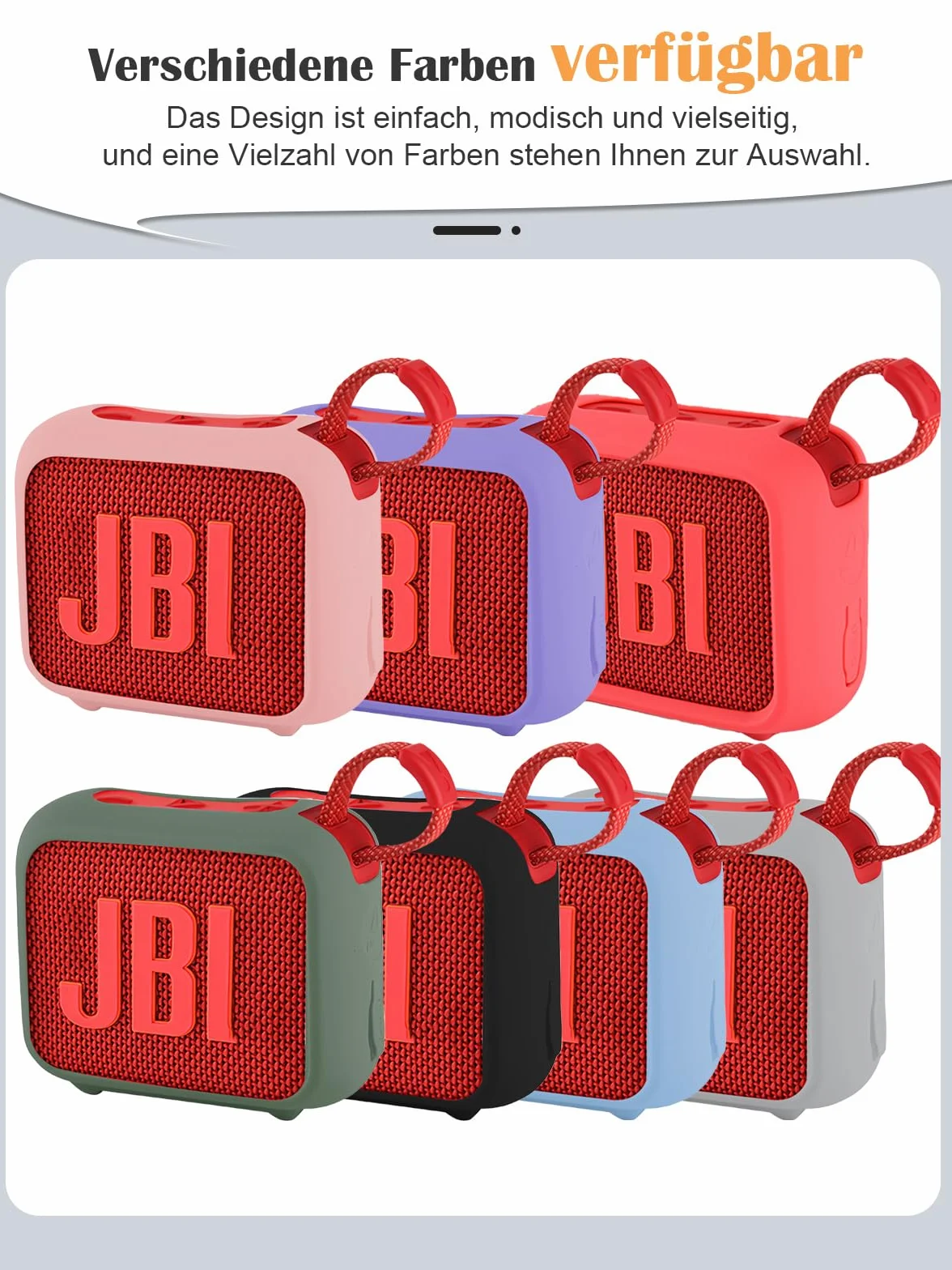 Étui de protection en silicone pour JBL Go4, noir